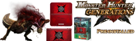 Banner New Nintendo 3DS XL Monster Hunter Generations Limited Edition