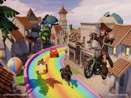 Het lijkt hier verdorie Rainbow Road wel!