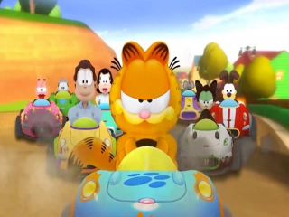 Garfield has rallied his friends to go karting together.